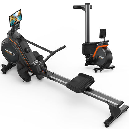 YOSUDA Magnetic Rowing Machine, Adjustable Resistance, Bluetooth, LCD Monitor, Comfortable Seat