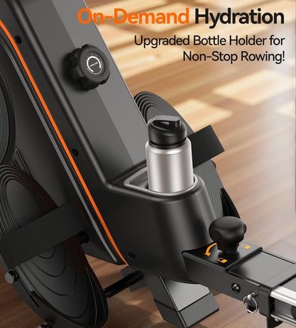 YOSUDA Magnetic Rowing Machine, Adjustable Resistance, Bluetooth, LCD Monitor, Comfortable Seat