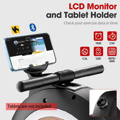 WENOKER Magnetic Rowing Machine, 32 Resistance Levels, 350 lbs Capacity, Smart Knob, App Supported